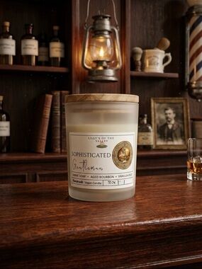 Sophisticated Gent Luxurious Coconut Apricot Soy (Ceda Serica) Wax Candle